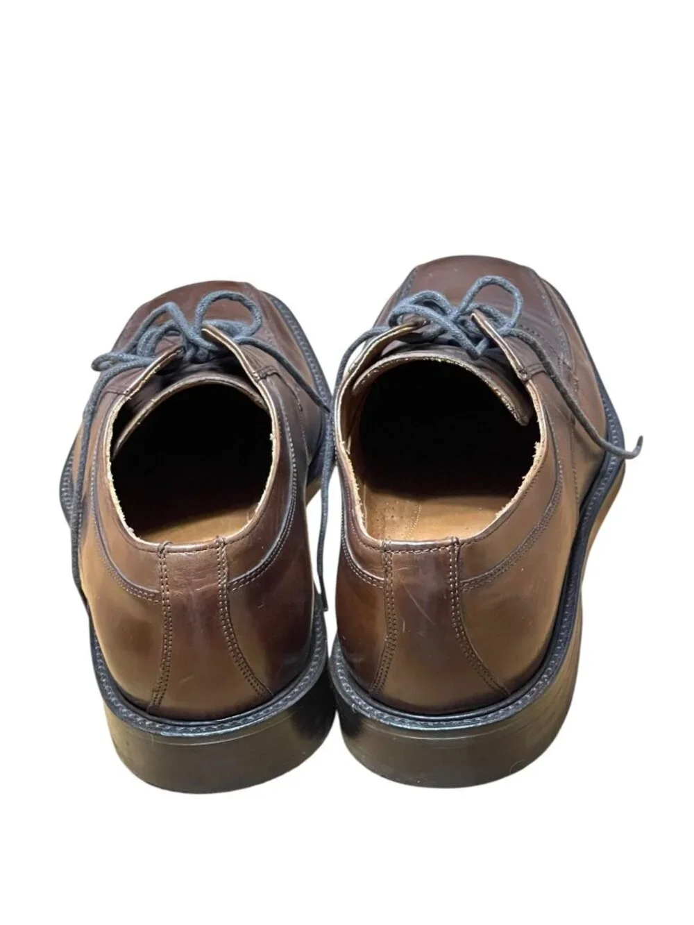 Bostonian Florentine Mens Brown Leather Oxford Shoes Made In Italy‎ Size 10.5